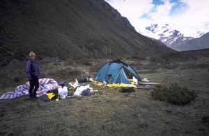 Cleaning up in the base camp