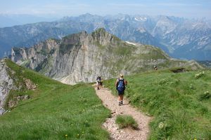 Abstieg, Blick zum Karwendel