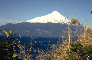Volcano Osorno seen from lago Llanquihue