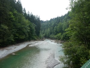 Die Bregenzerach ist hier ein einsamer Fluss