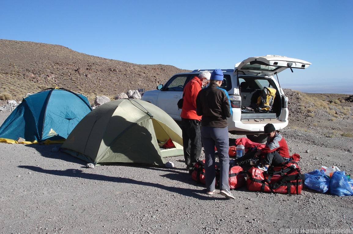 Lagerplatz auf 3650 m