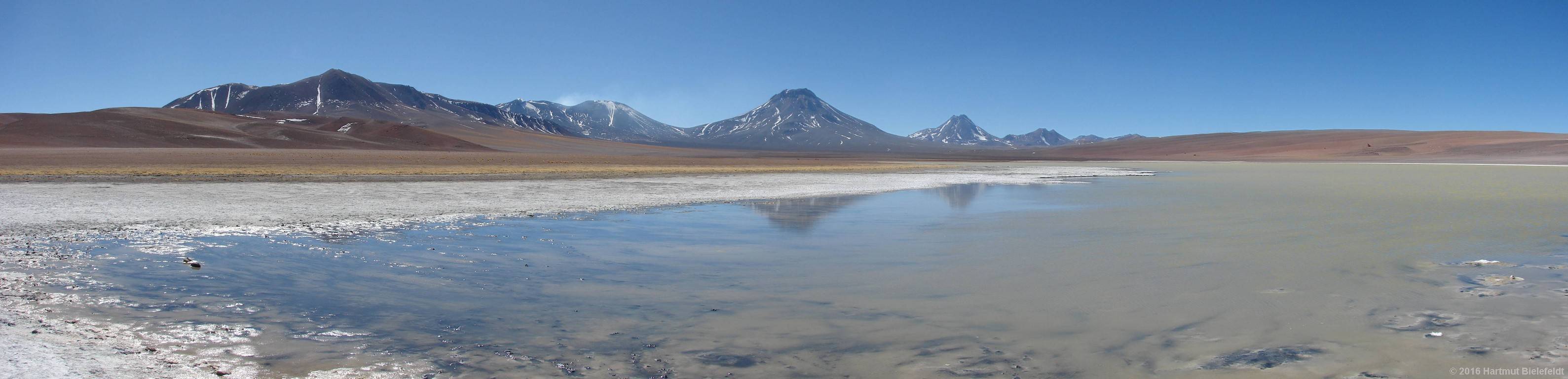 Laguna Lej�a mit den Vulkanen L�scar, Aguas Calientes und Acamarachi