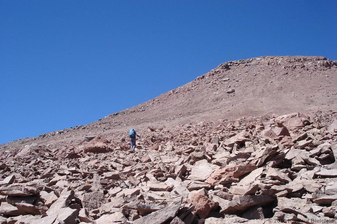 Schotterh�nge am Tatio Sur