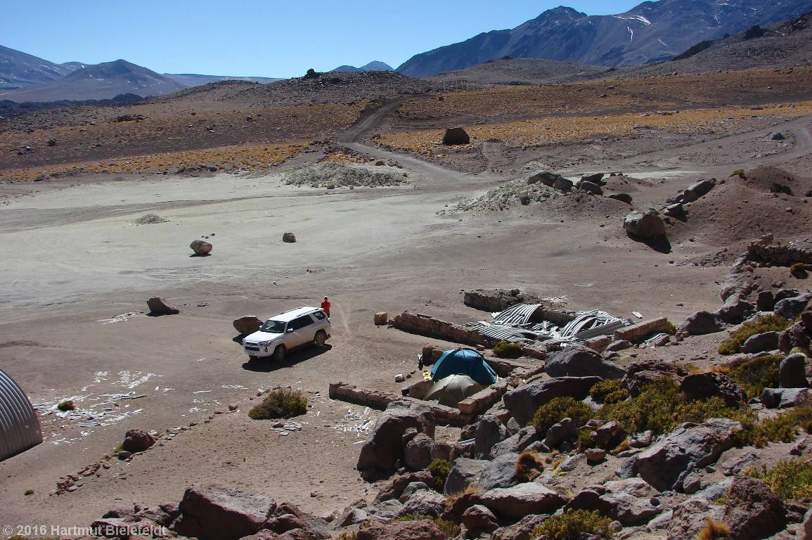Lagerplatz am Cerro Colorado