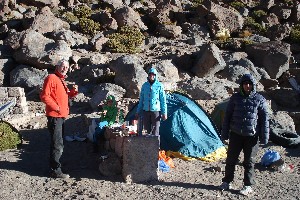 Campsite at Cerro Colorado: Outdoor dinner