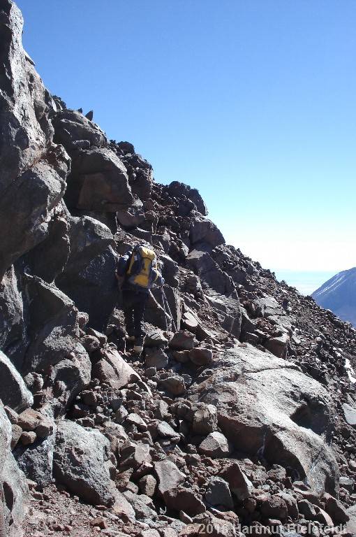 Wenn man von der Route abweicht, kommt man in unangenehmes, loses Gel�nde