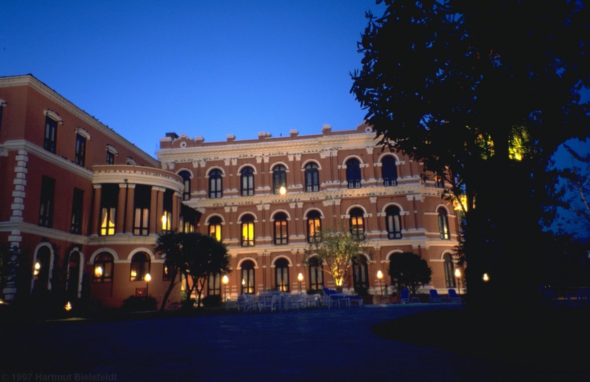 The hotel once was a royal palace