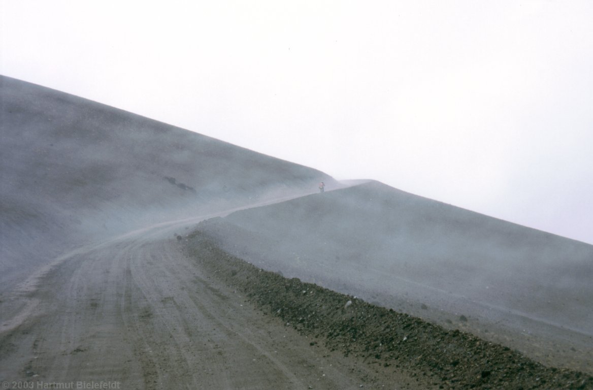 Weiter oben wird es windig und unangenehm.