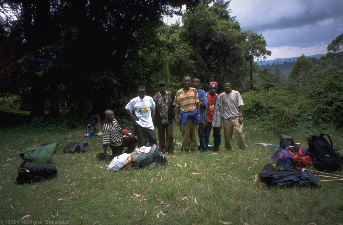 Our team: five porters, cook and guide