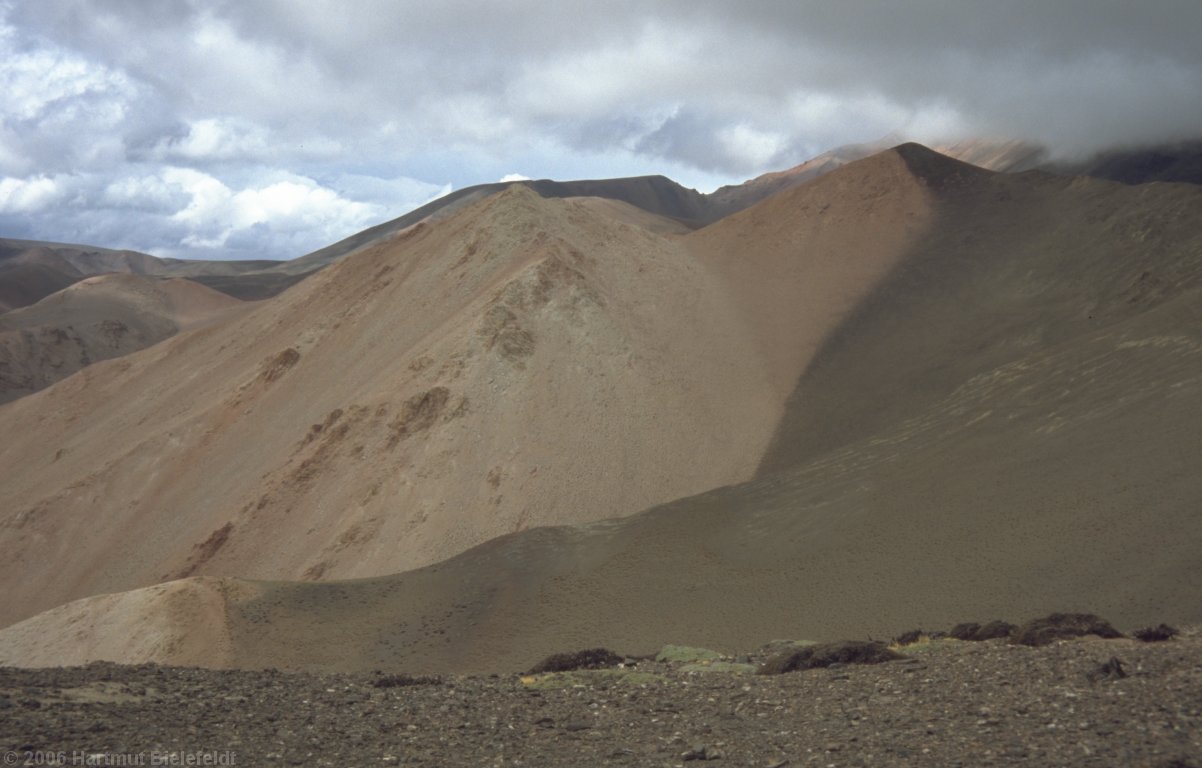 not a shadow, but different rock colors