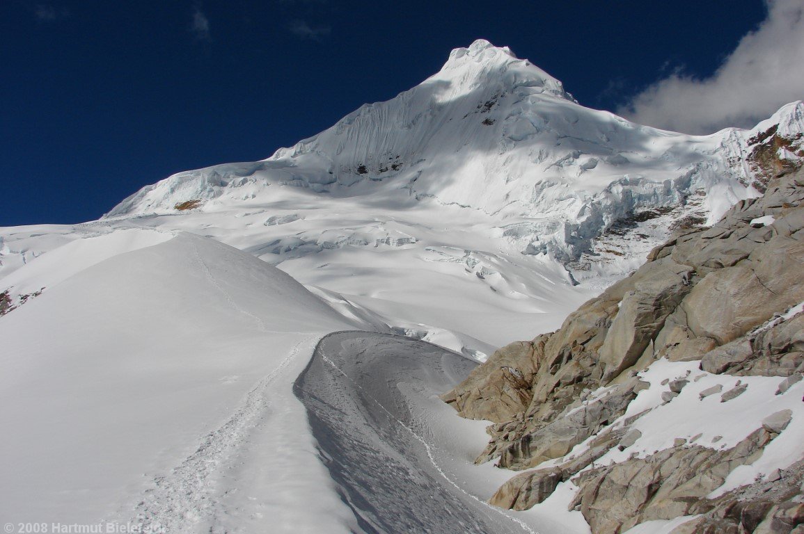 at high camp at Tocllaraju, 5160 m
