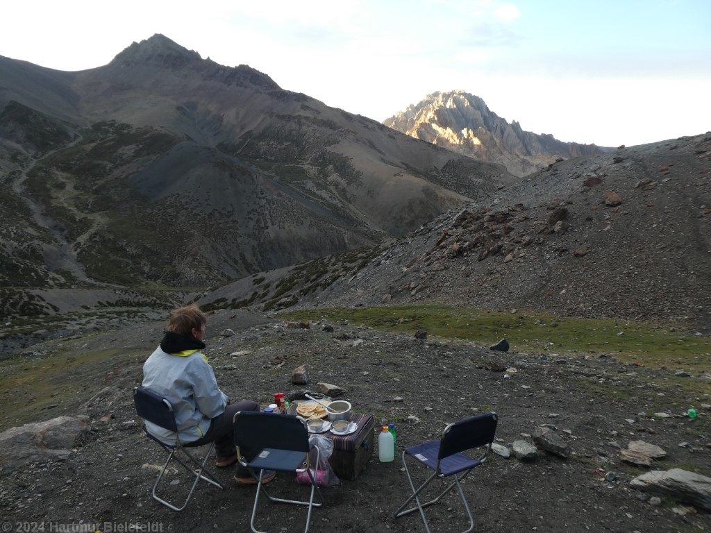 Zum Abendessen ist es wieder schön