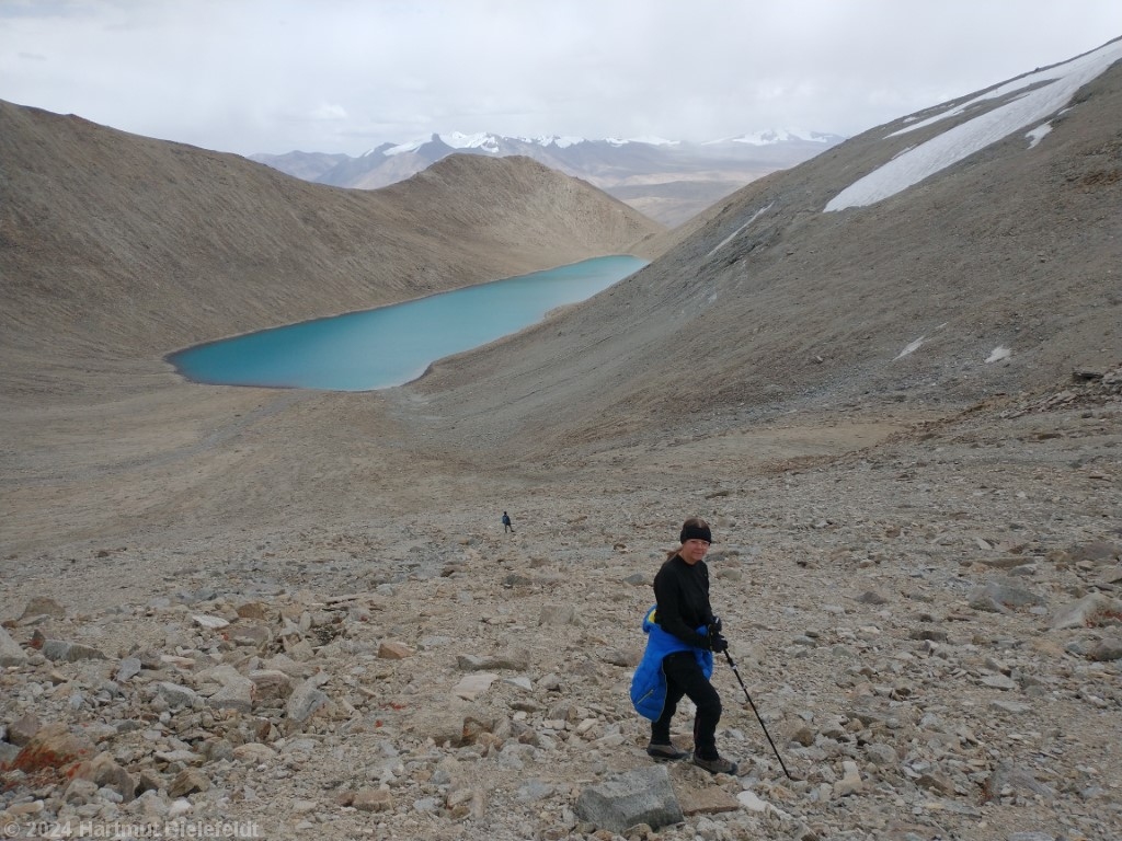 Abstieg Richtung See bzw. Chomo Chonkar La