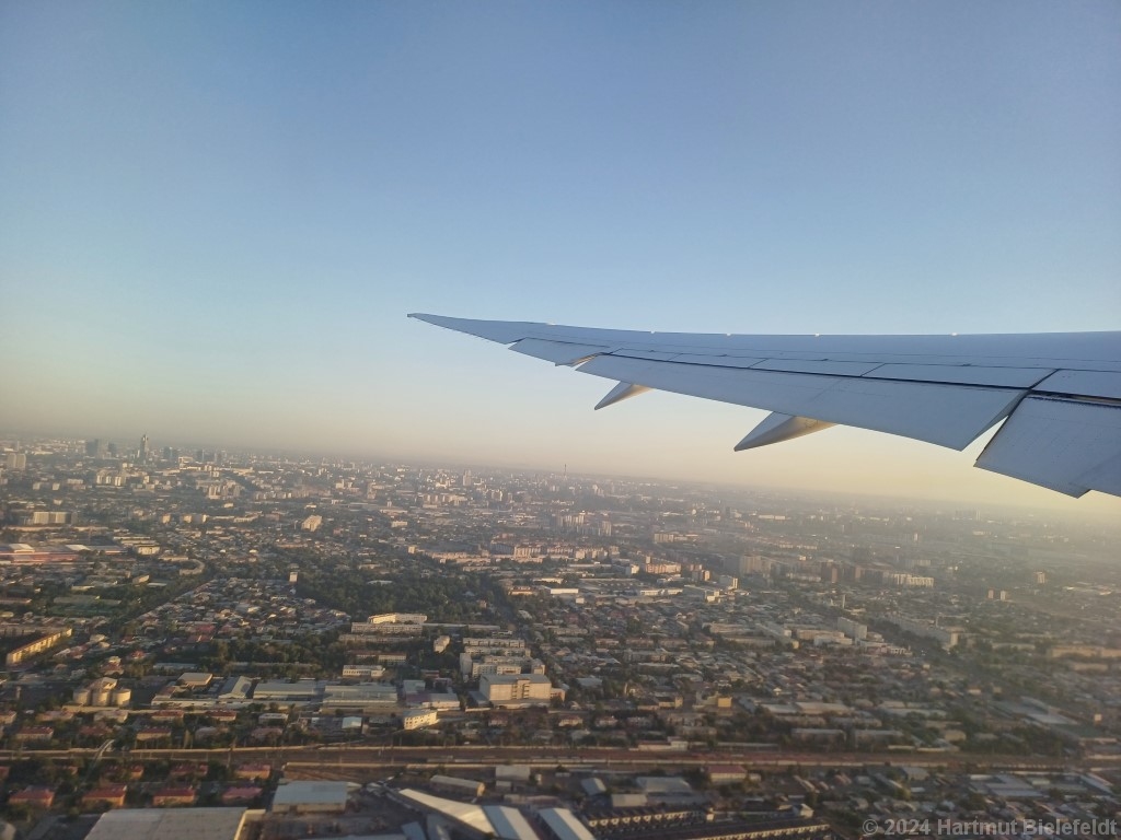 Am nächsten Morgen endlich der letzte Flug: Taschkent-Frankfurt